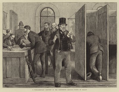 A Parliamentary Election in the Nineteenth Century, Voting by Ballot by William III Bromley